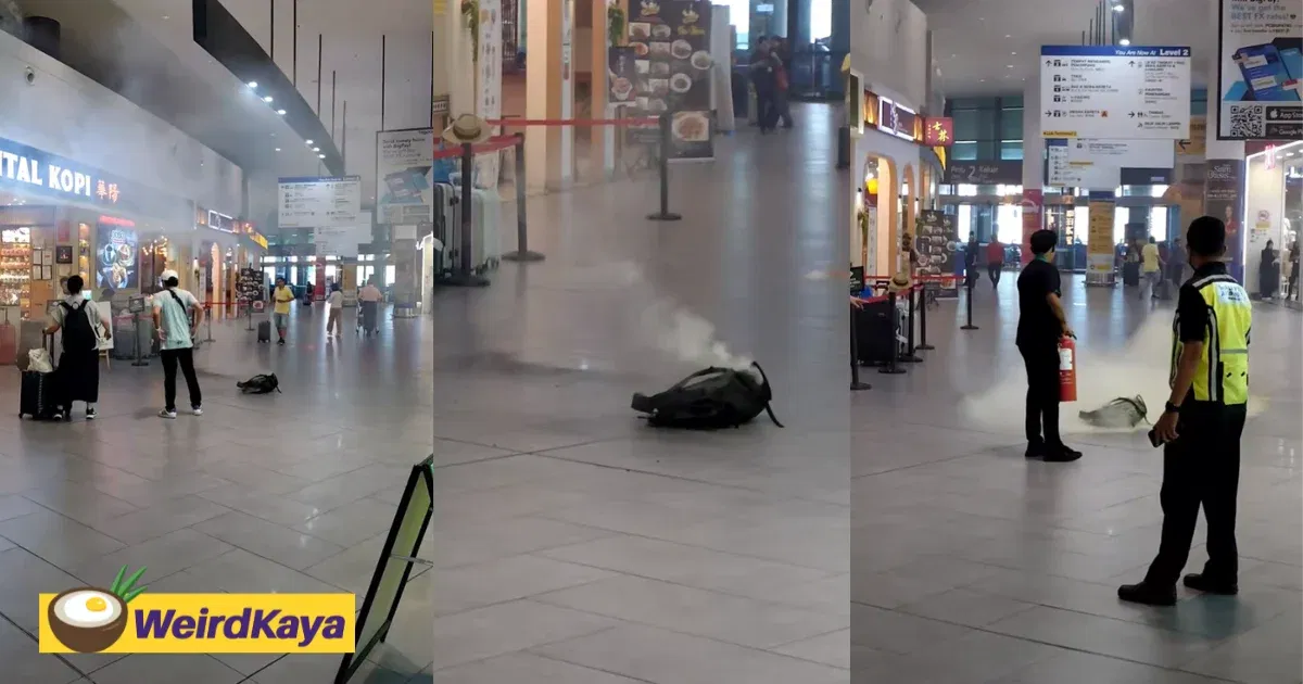 Passengers Panic After Power Bank Catches Fire At KLIA 2 | WeirdKaya