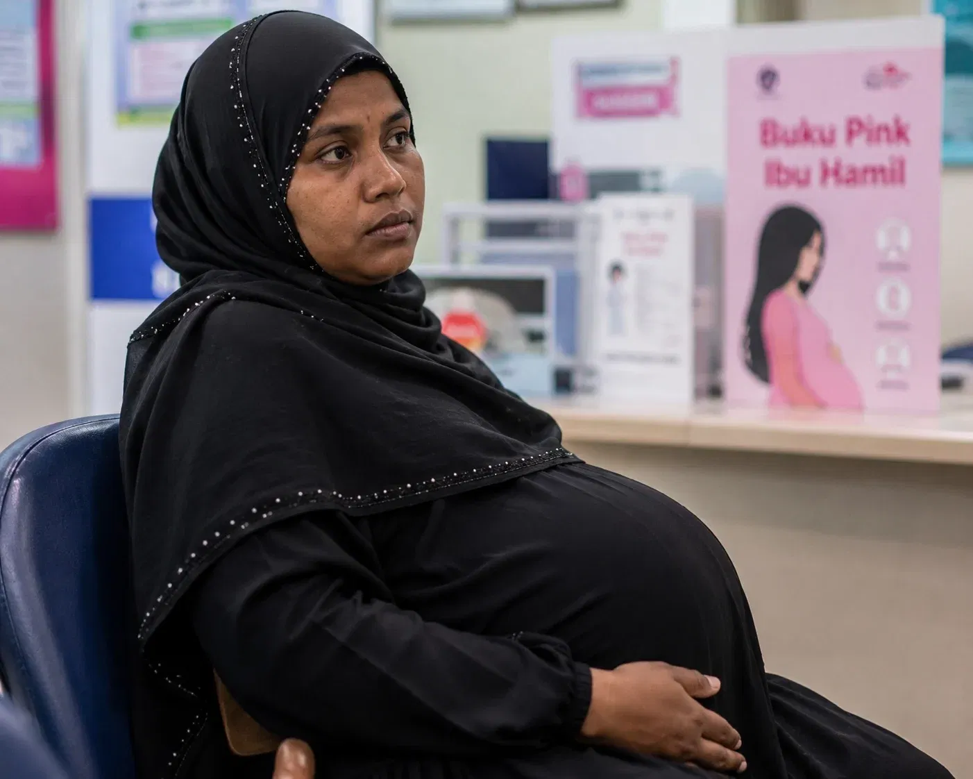 wk pregnant woman in a clinic setting