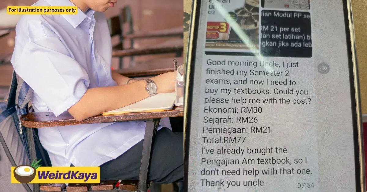 STPM Student Asks For RM77 To Buy Textbooks As His Family Can’t Afford Them | WeirdKaya