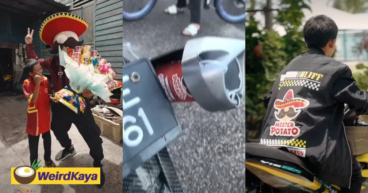 13yo Boy Uses Mister Potato Can As Exhaust For His Mini Yamaha Y15 Bicycle, Gets A Special Surprise | WeirdKaya