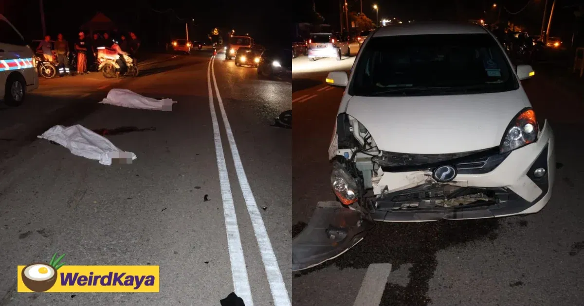 2 M’sian Students Flung From Motorbike While Overtaking Car Before Getting Hit By Oncoming MPV | WeirdKaya