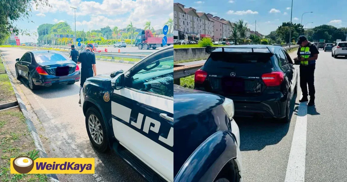 JPJ Seizes 2 Mercedes Cars For Expired Road Tax & Insurance, Owners Claimed They Forgot To Renew | WeirdKaya