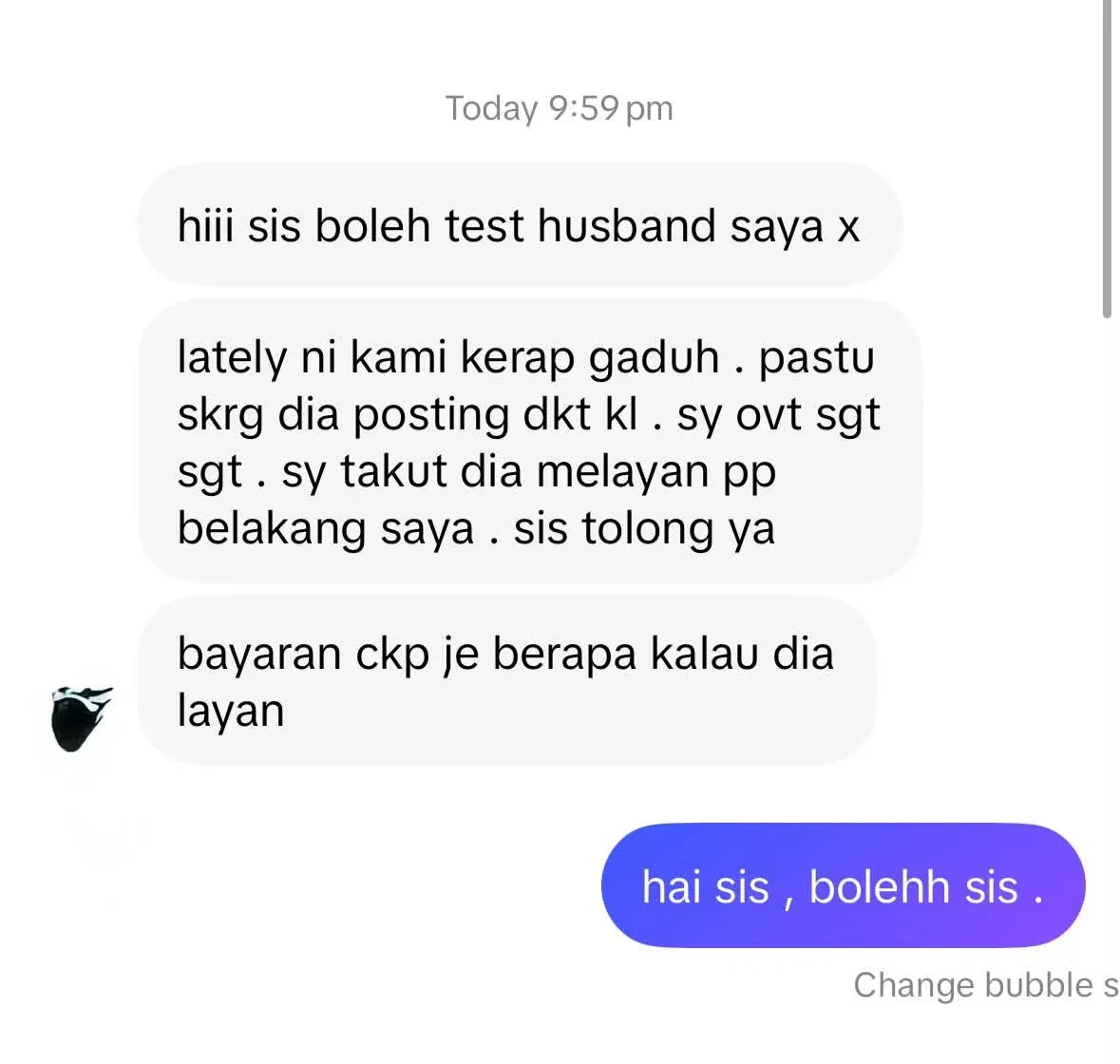  wk m’sian wife pays woman to test husband’s loyalty, he then tells ‘stranger’ he divorced last month. 