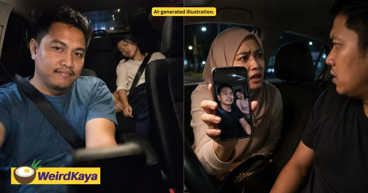 M’sian Wife Upset After Discovering E-Hailing Husband Take Photo Of Drunk Female Passenger & Shares It In Group | WeirdKaya