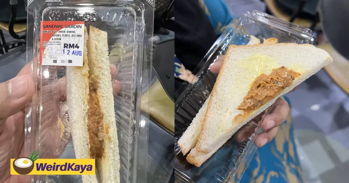 M’sian Shocked By RM4 Sandwich Which Had Too Much Bread & Too Little Sardine | WeirdKaya