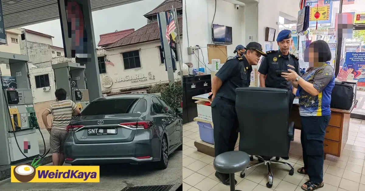 SG-Registered Car Pumps RON95 In Taiping, Petrol Station Gets A Visit From KPDN | WeirdKaya