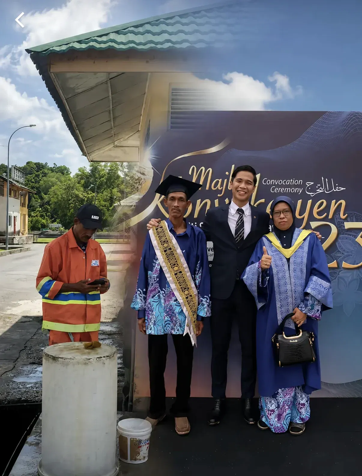  wk msian graduate proud of father working as a cleaner 