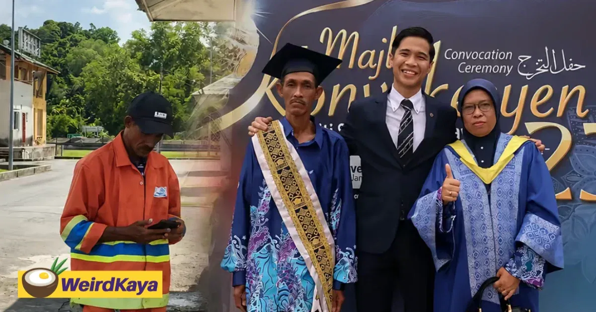 “I Was Never Ashamed” — M’sian Graduate Proud Of Dad Who Worked As A Cleaner To Support Family | WeirdKaya