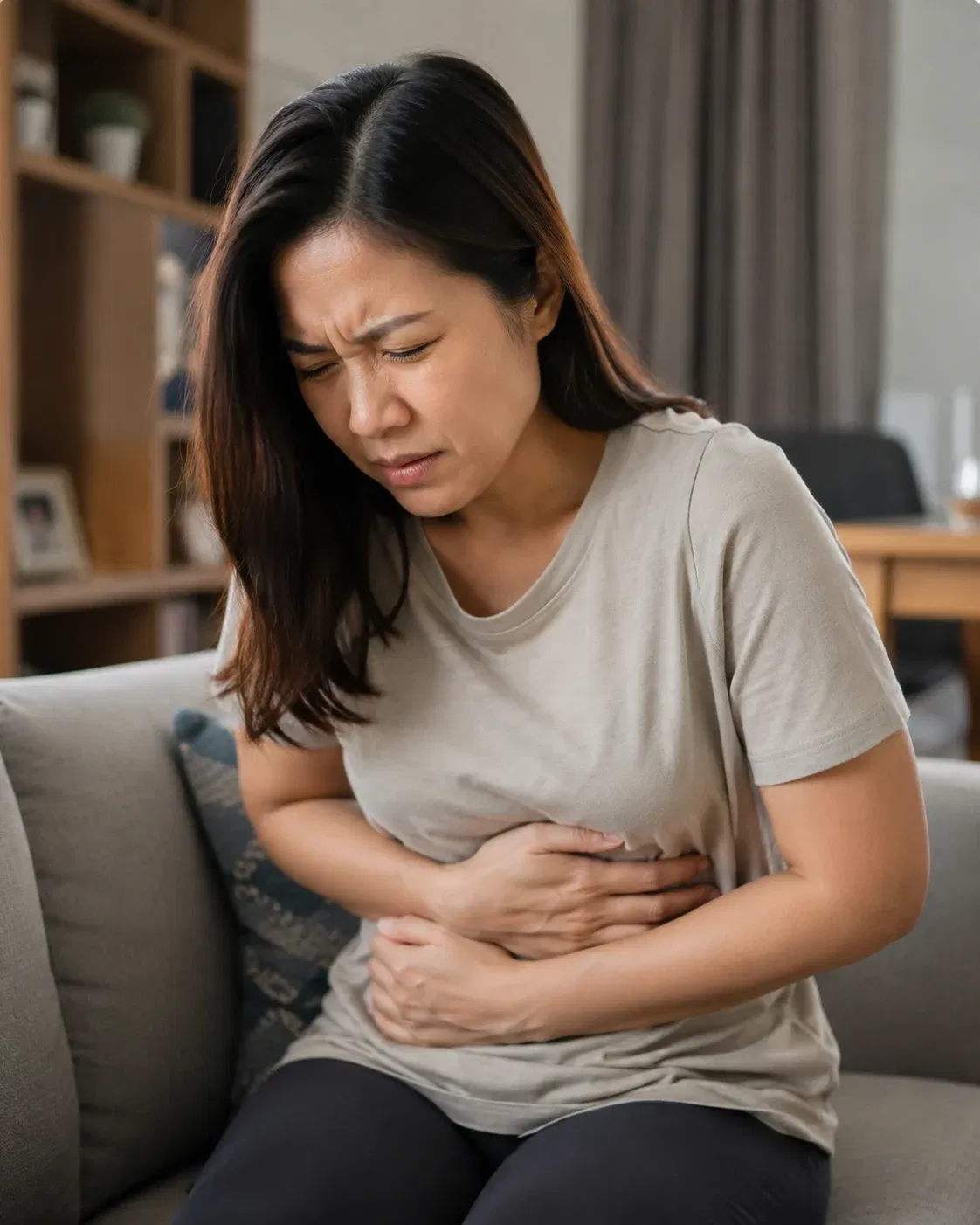 wk stomach pain