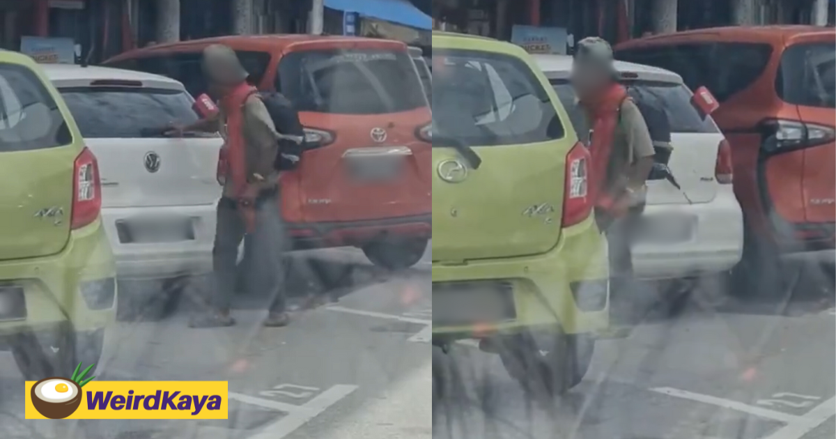 25yo foreign man goes amok & breaks several car wipers in johor | weirdkaya