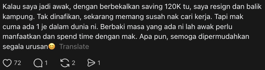 26yo M’sian Feels 'Trapped' In RM7K Corporate Job, Considers Teaching Job To Be Closer To 70yo Mum