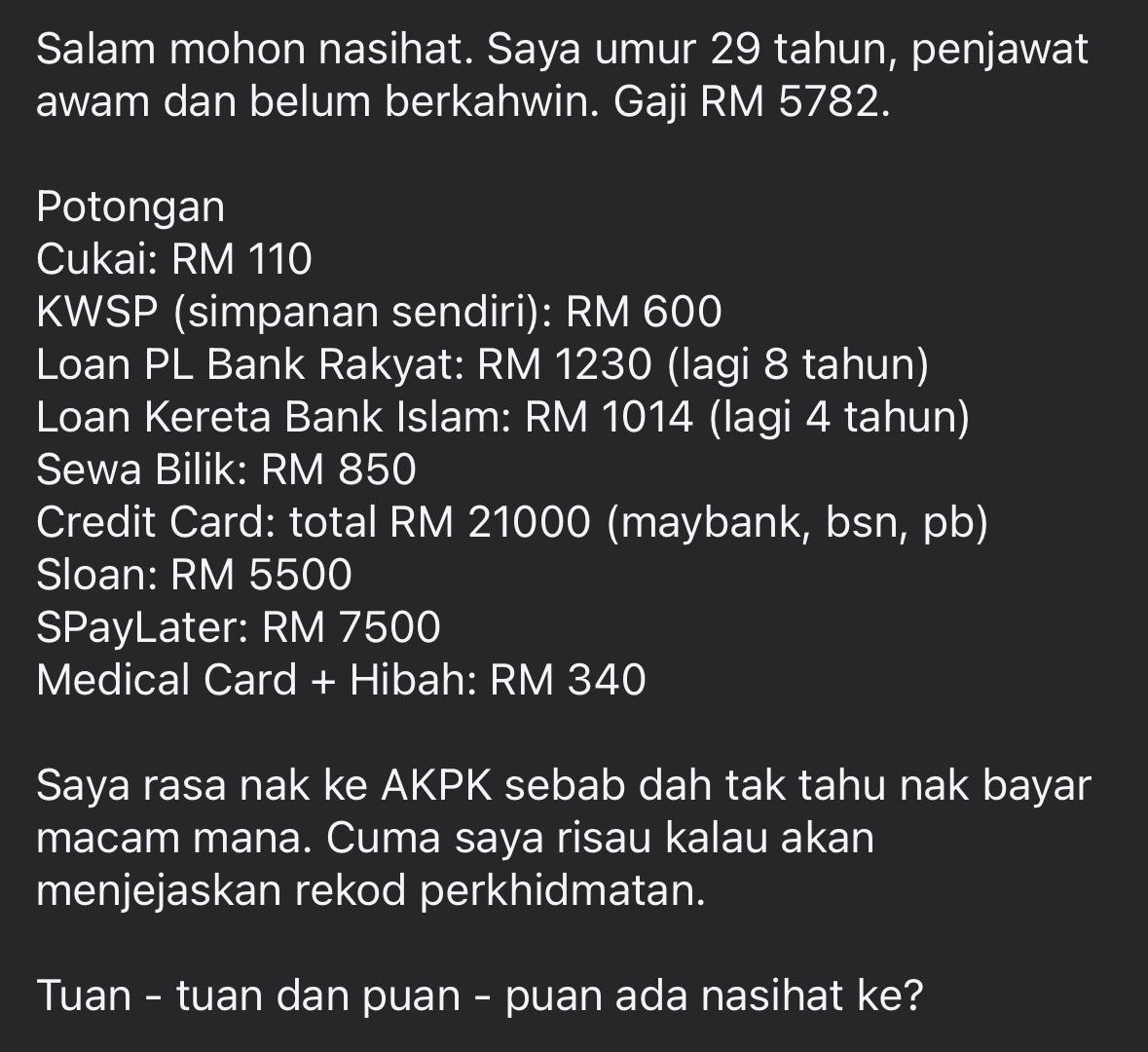 29yo financial debt