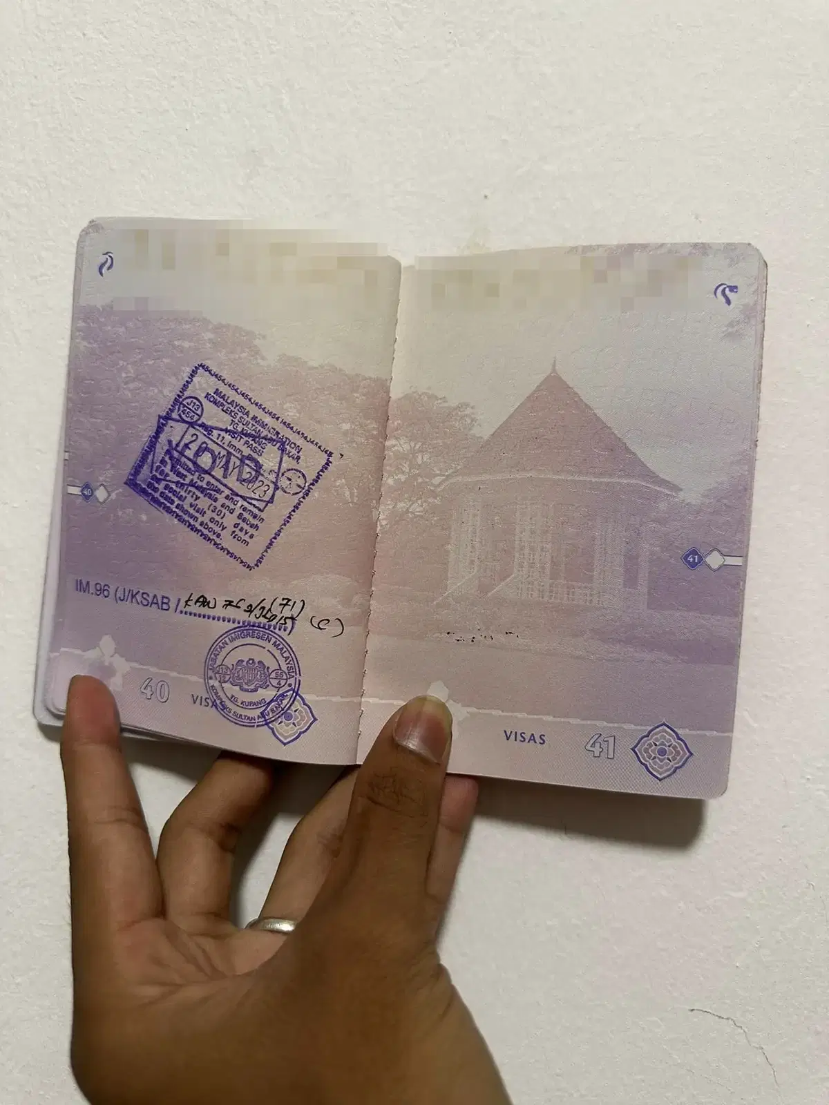 Passport of the sg man who was barred from entering malaysia.