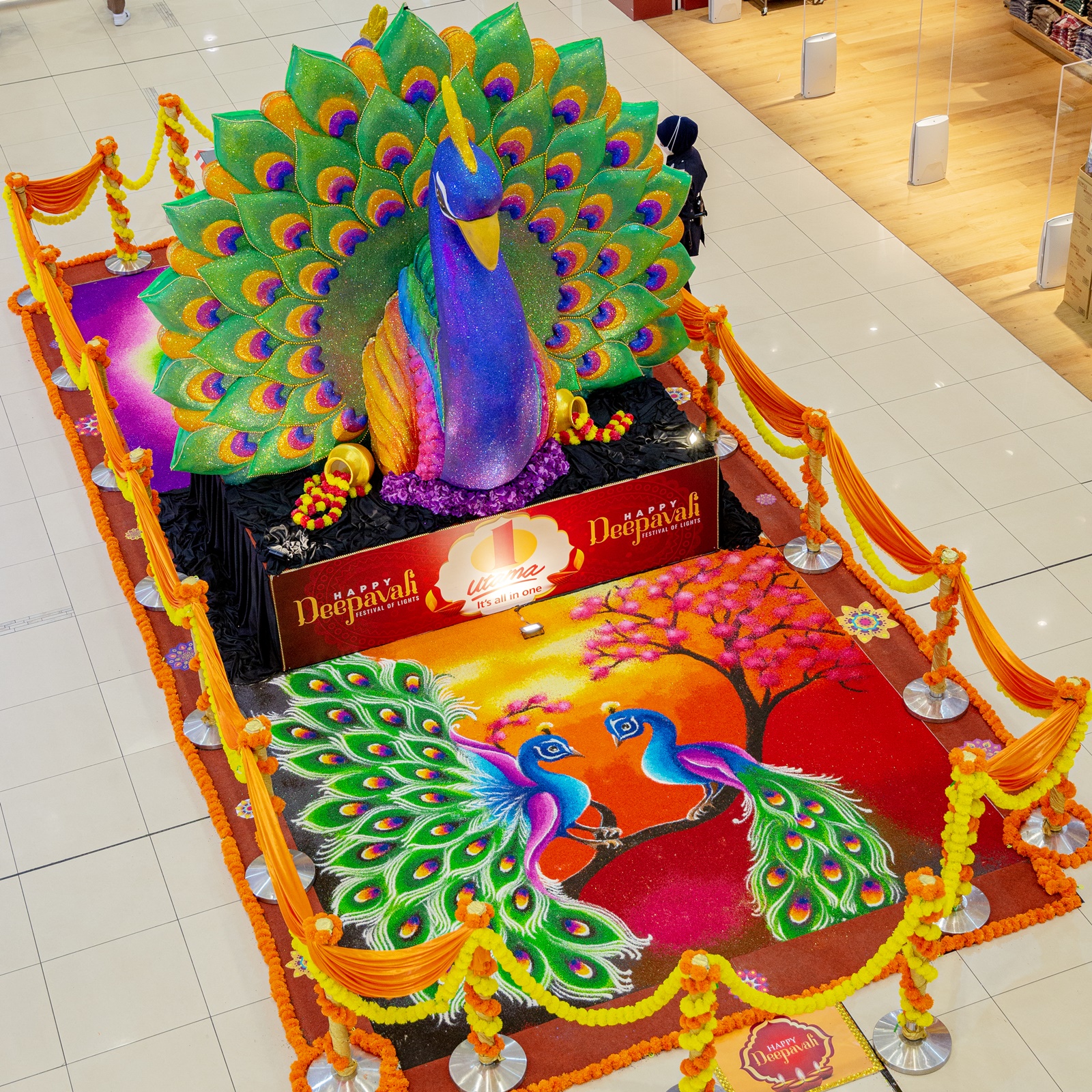 Kolam decoration in a shopping mall