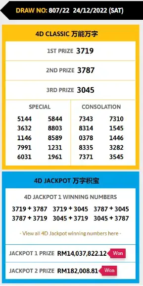 4d lotto deals jackpot prize