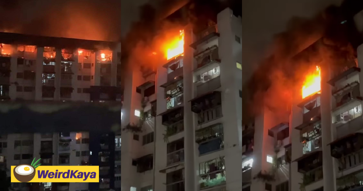 5 sri sabah flats in cheras catch fire, suffer 97% damage | weirdkaya