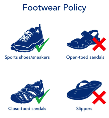 Escape penang footwear policy