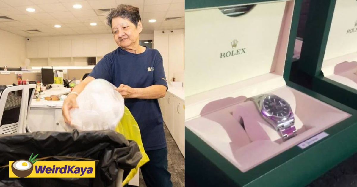 67yo cleaner who worked at s'porean company for 10 years receives rolex watch as a gift | weirdkaya
