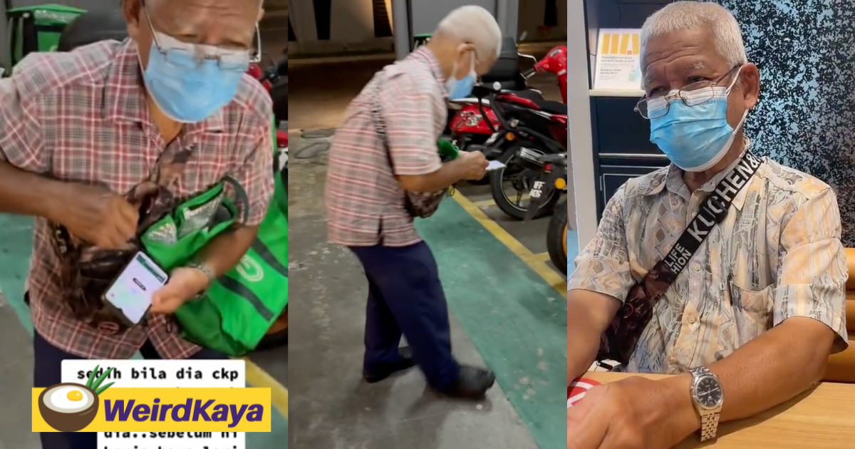 68yo 'atuk' Grab rider says his sons not working, ask him money for cigarette, so he had to work
