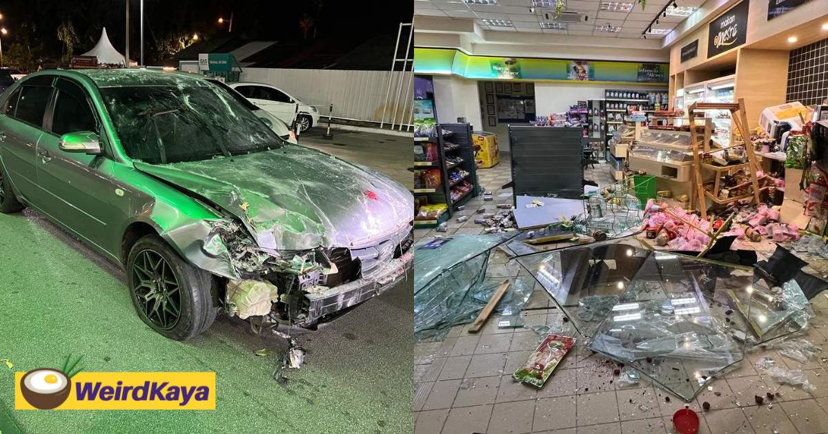 69yo m'sian man crashes into convenience store after stepping on the gas pedal by mistake  | weirdkaya