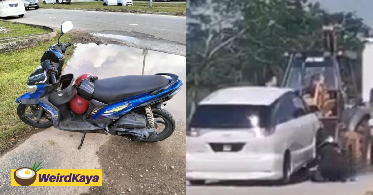 69yo m'sian woman dies after her motorcycle crashes into mpv in batu pahat | weirdkaya