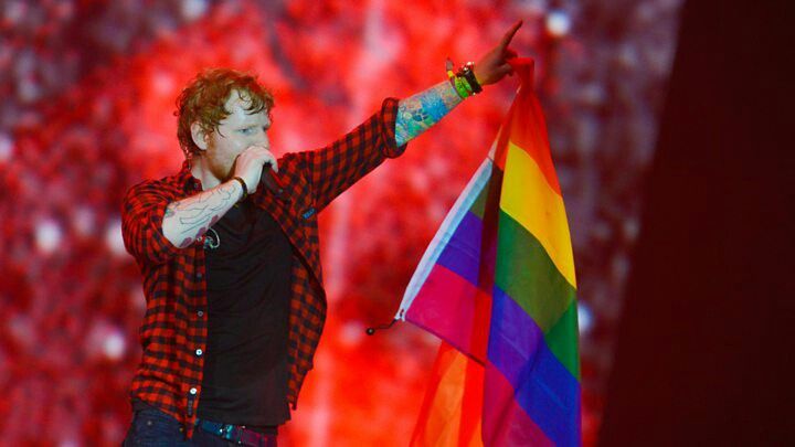 Ed sheeran is a supporter  of lgbtq