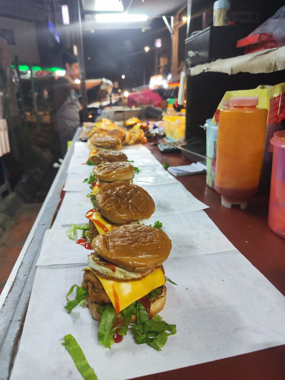 Burgers that been made for customers