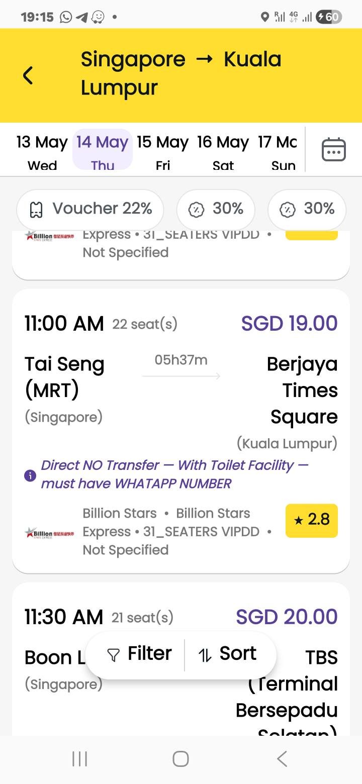 9-hour bus trip from SG to KL (3)