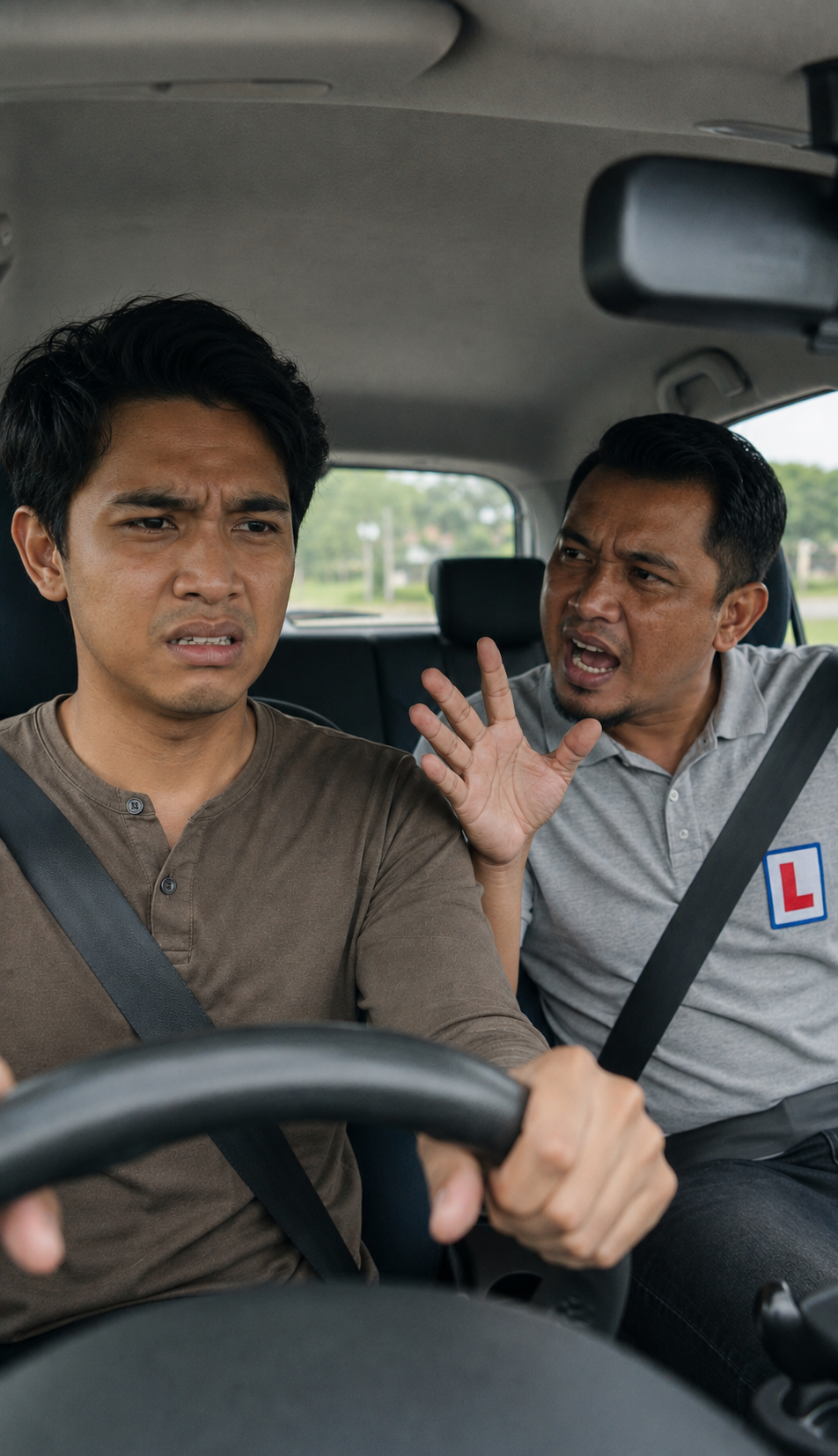 Abusive driving instructor