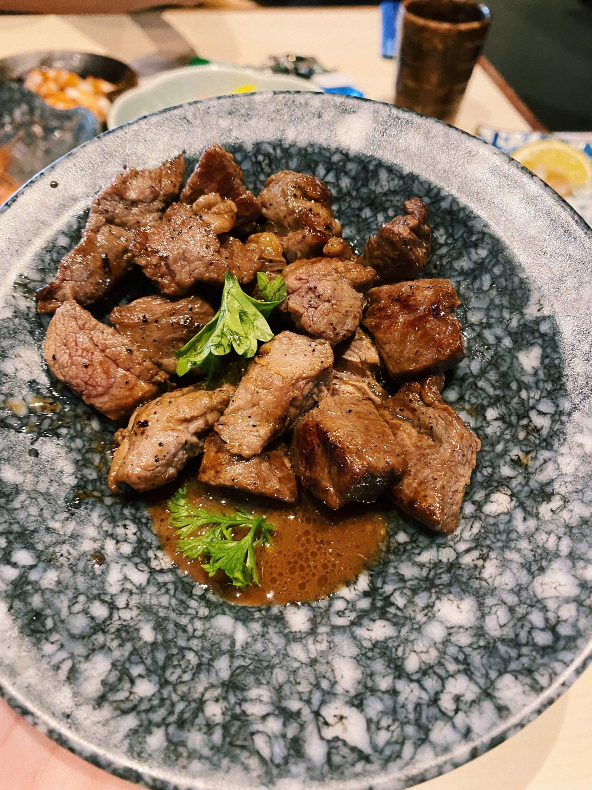 Beef butteryaki (gyuniku bata-yaki)