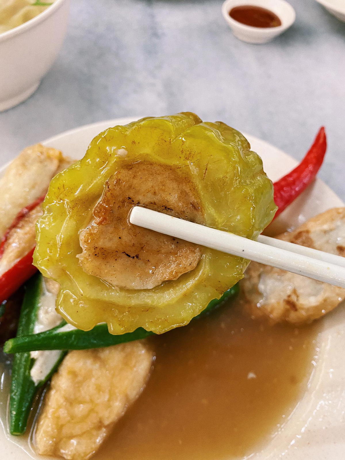 Bitter gourd yong tow foo