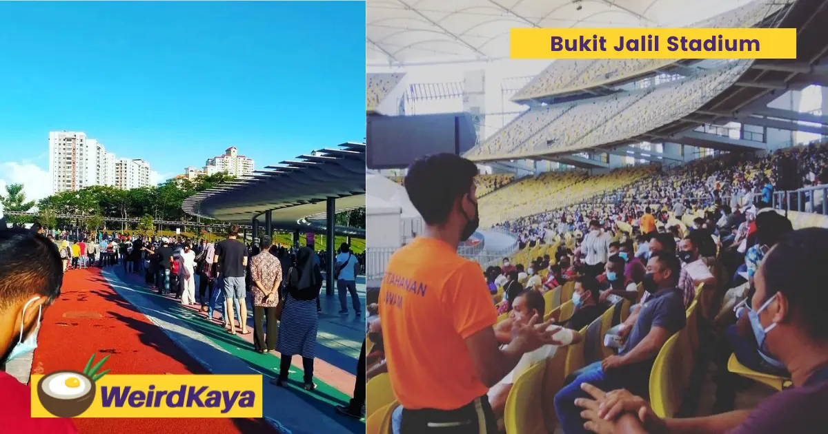 Long queue spotted at stadium bukit jalil ppv | weirdkaya