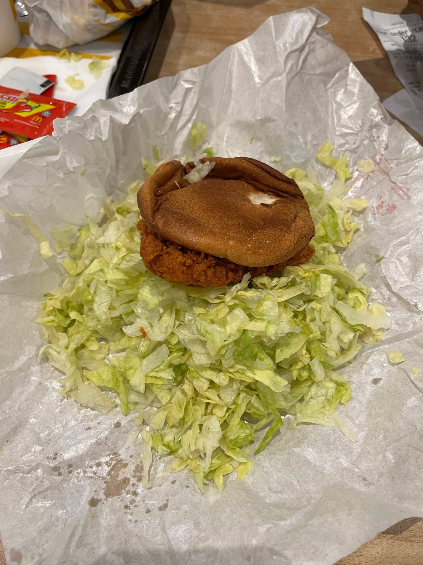 Burger flooded with lettuce (1)