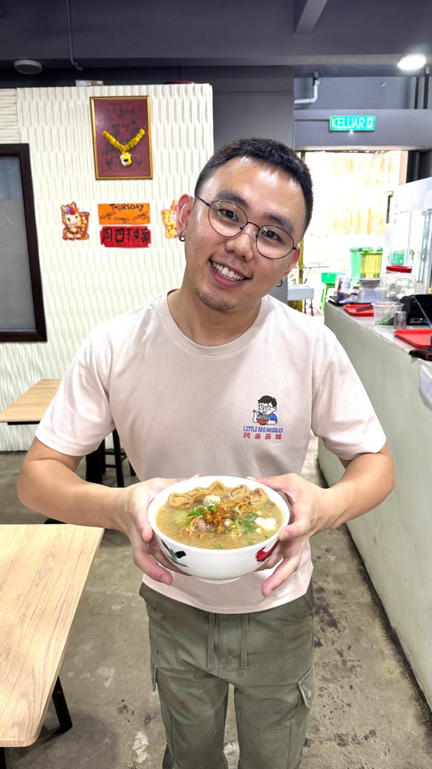 Carl with noodles