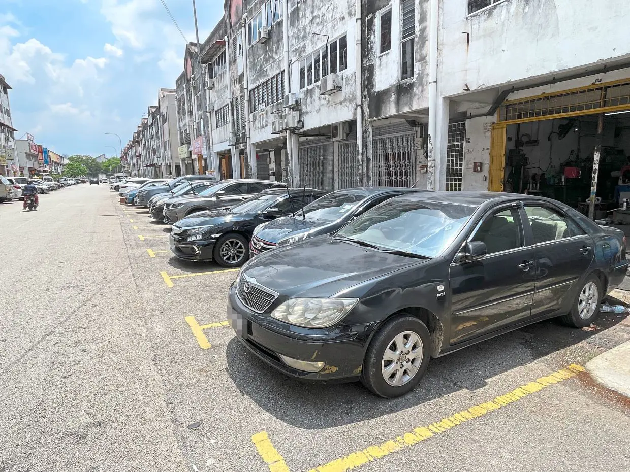 Cars at parking spot