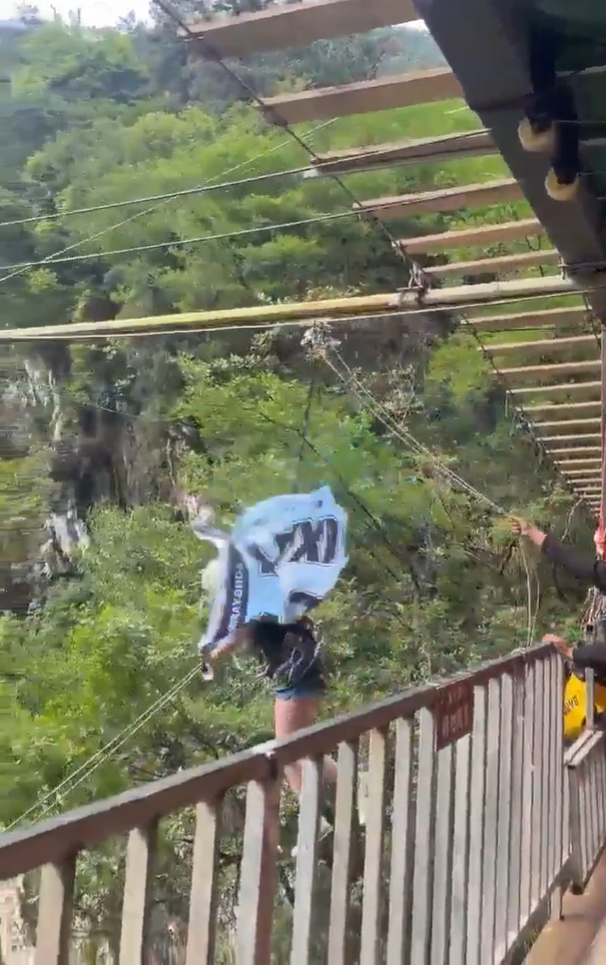 Image from: Woman Plunges Off Cliff In China Despite Telling Staff Safety Rope Wasn’t ‘Tight Enough’ | WeirdKaya