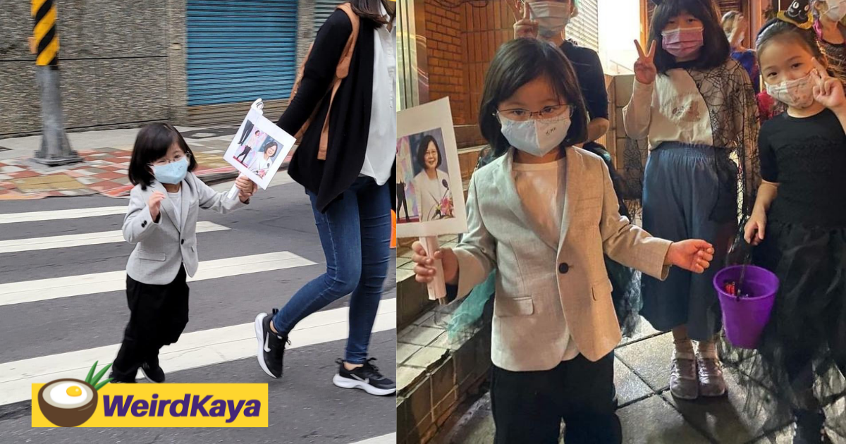 Cuteness overload! Young taiwanese girl dresses up as her president tsai-ing wen | weirdkaya