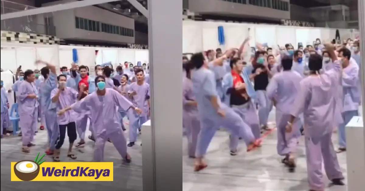 [video] group of foreign workers seen having fun at quarantine center | weirdkaya