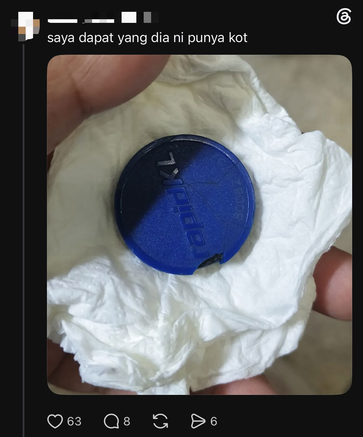 'All For The Likes' — RapidKL Responds To Viral Clip Showing Foreigner Using LRT Token As 'Toothpick' comment 3