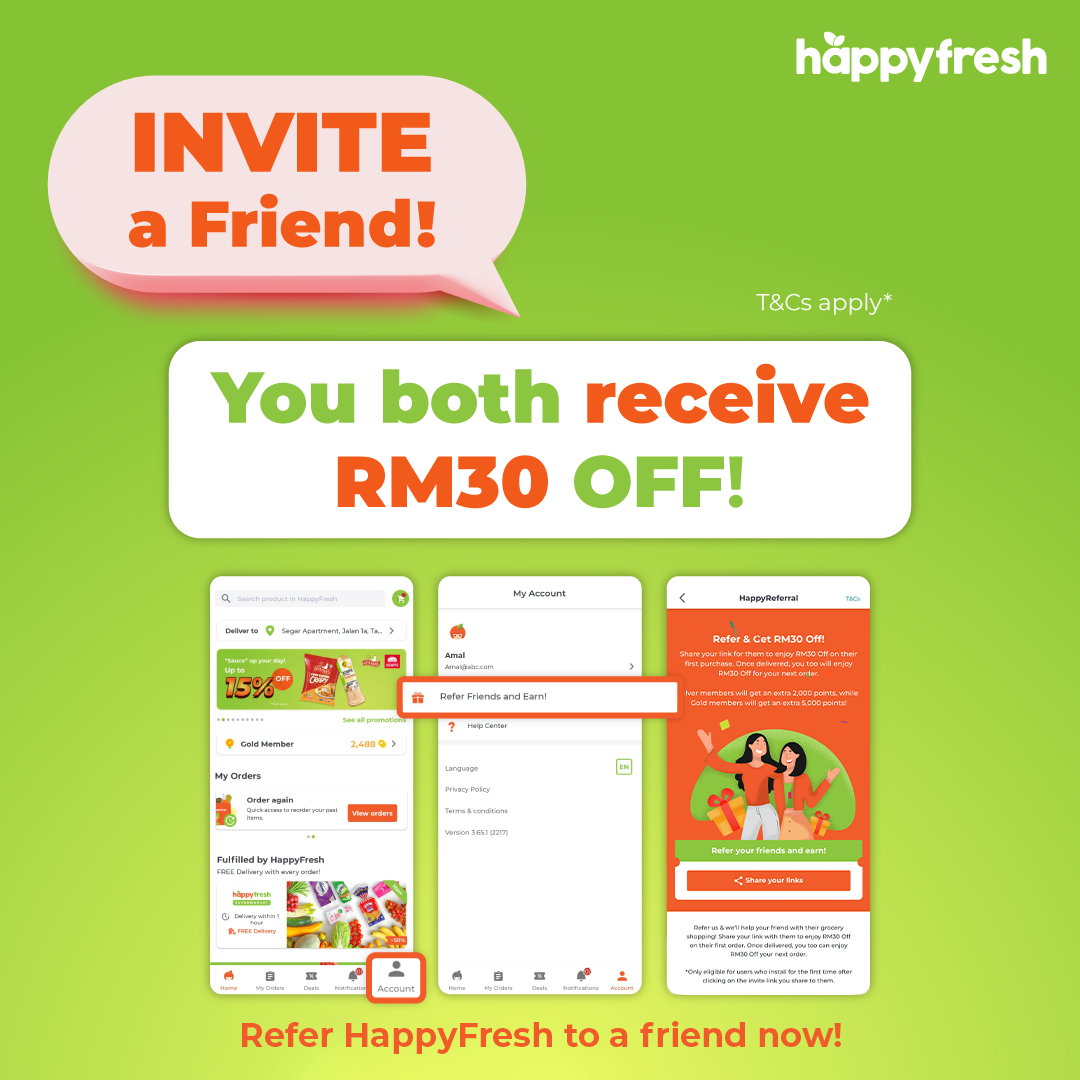 Hassle-free ramadan grocery shopping with happyfresh and get more than rm30 with your loved ones | weirdkaya