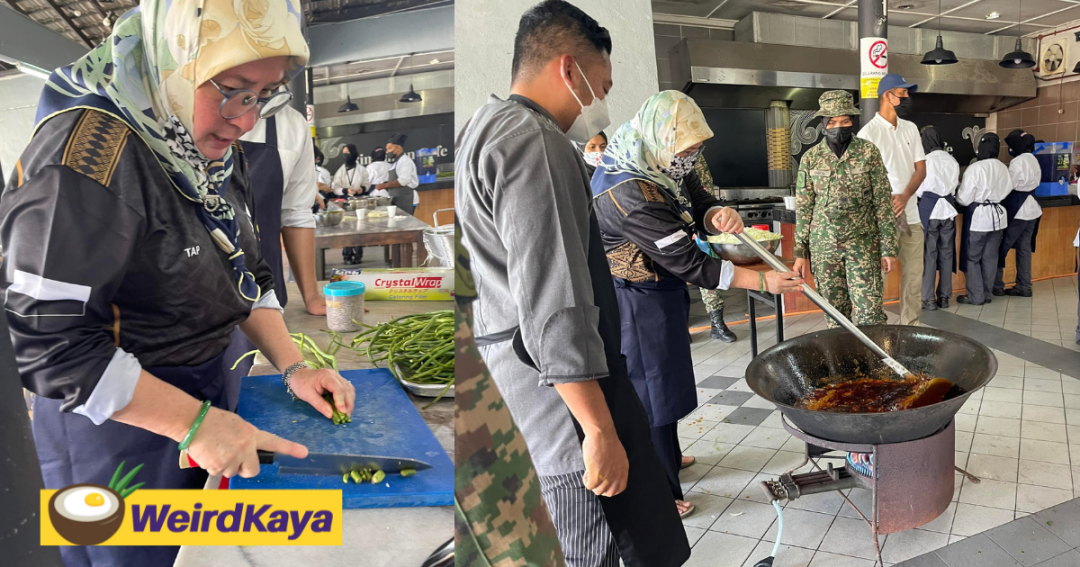 Her Majesty Raja Permaisuri cooks food for flood victims in Pahang
