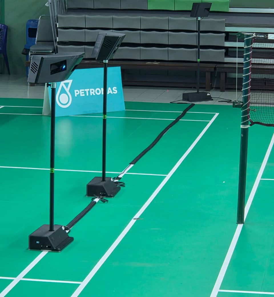 Revealtek AI-powered instant review unit in position, at the PETRONAS National Under-18 Championships 2026 yesterday.