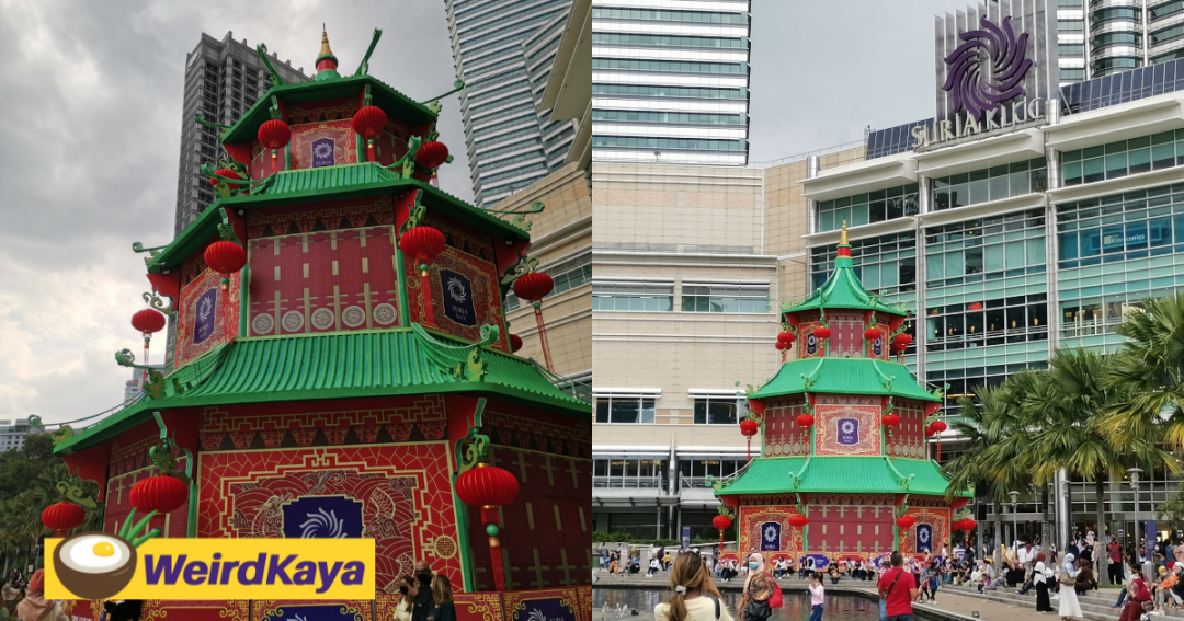 'Is this for CNY or Ching Ming?' Suria KLCC's pagoda decoration bashed by netizens