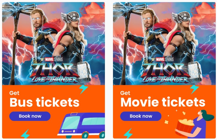 Klook 'thor: love and thunder' offer