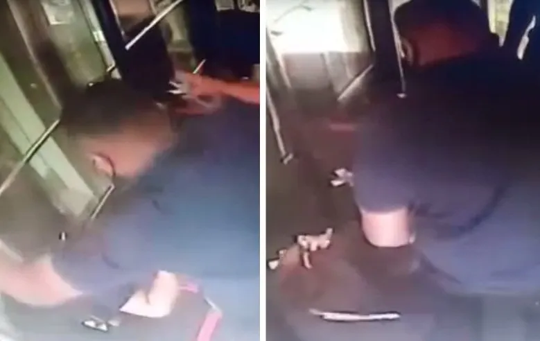 M'sian police hit woman inside the lift
