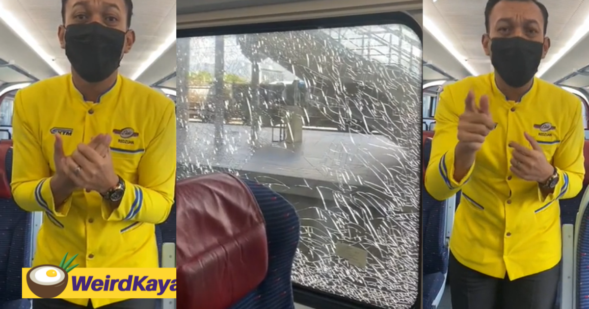 [video] 'stop throwing stones! ' frustrated ktmb conductor pleads with m'sians to take care of public property | weirdkaya