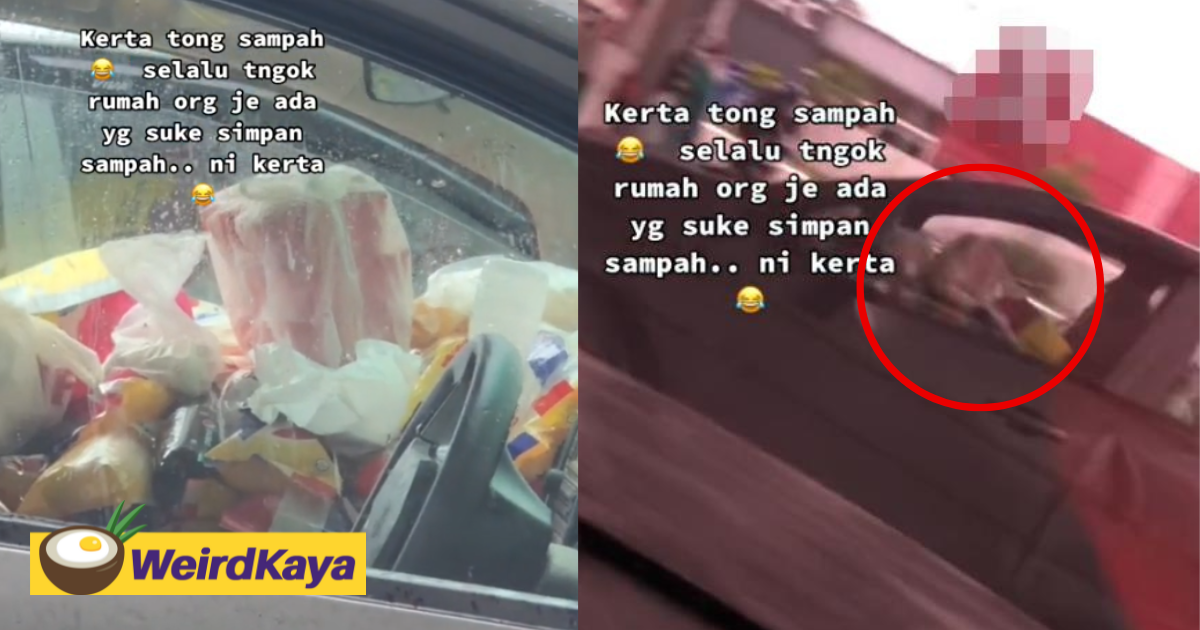 [video] how to tahan? Landfill-like car leaves netizens feeling shocked and sympathetic | weirdkaya