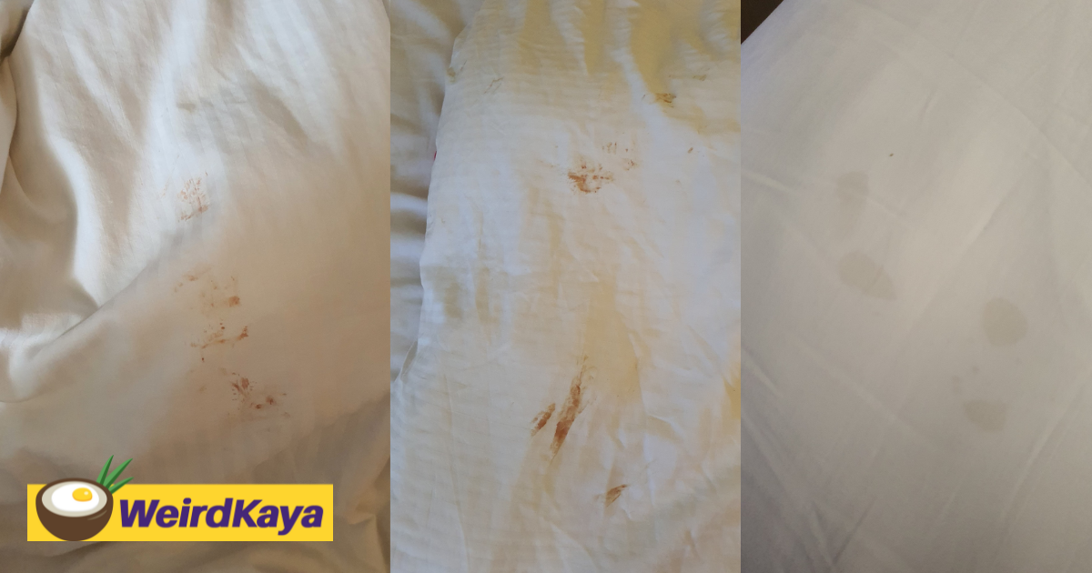 Hotel hell: m'sian holidaygoer shocked to find bedsheet stained with blood and semen | weirdkaya