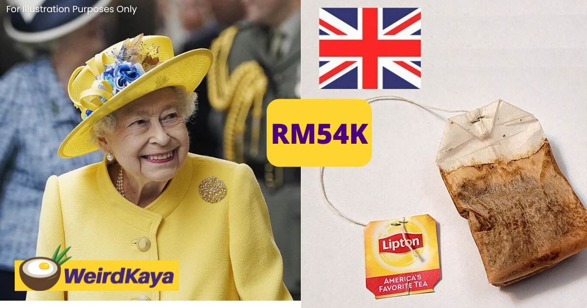 Teabag reportedly used by queen elizabeth ii in 1998 sold for rm54,000 on ebay | weirdkaya