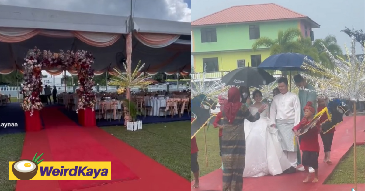 M'sian chinese couple praised for displaying national unity by holding wedding with malay-styled kenduri | weirdkaya